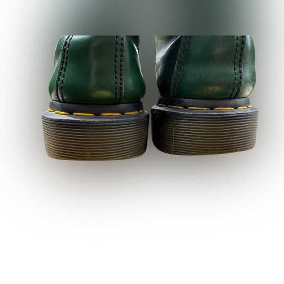 Dr. Martens 1460 Green Leather Boots – Women’s 6 US – Distressed & Worn - Picture 5 of 12